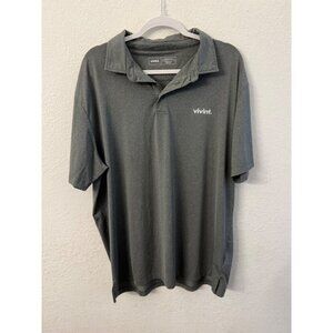 Vivint grey jersey collar polo mens size XXL